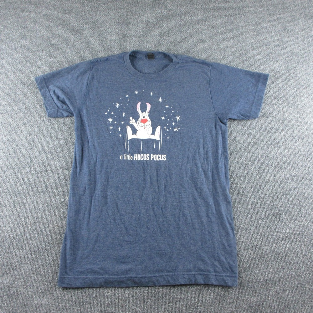 Raising Cane's Shirt Mens Small Blue Short Sleeve Hocus Pocus Bunny Crew Tee